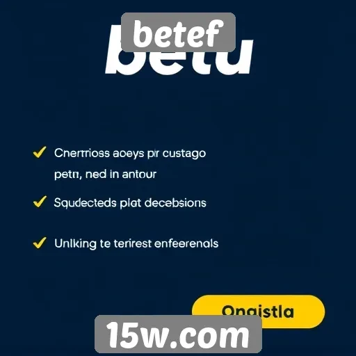 Recursos de bônus disponíveis no betef